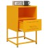Mesitas de noche 2 uds acero amarillo mostaza 36x39x60,5