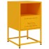 Mesitas de noche 2 uds acero amarillo mostaza 36x39x60,5