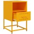 Mesitas de noche 2 uds acero amarillo mostaza 36x39x60,5