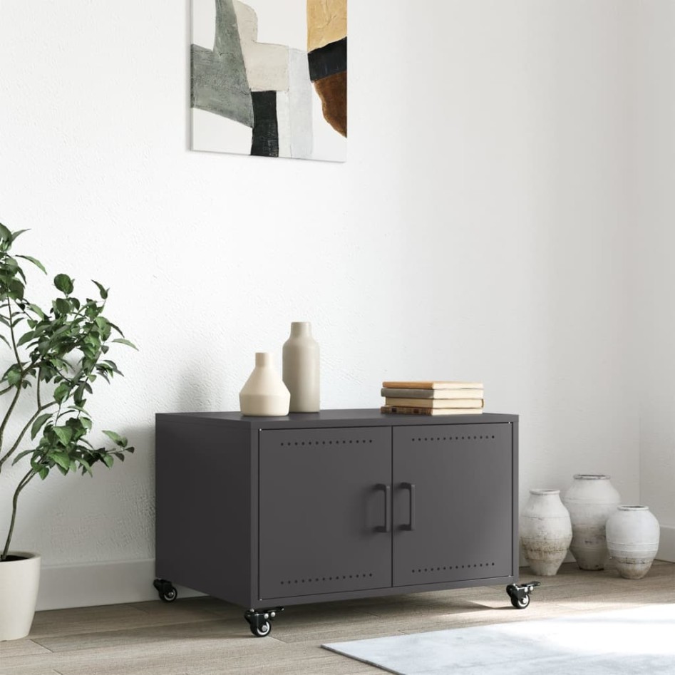 Mesa de centro acero negro 68x50x43,5