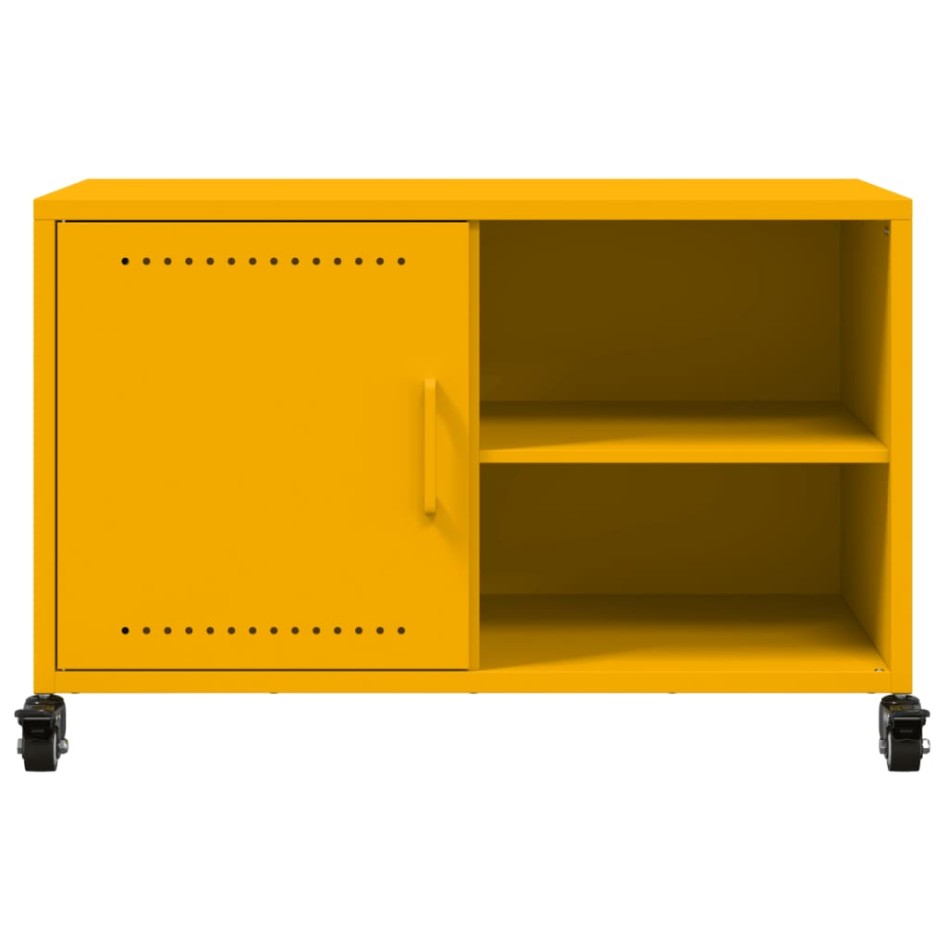 Mueble de TV acero amarillo mostaza 68x39x43,5