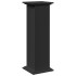 Pedestal expositor con almacenaje madera negro 31x30x90