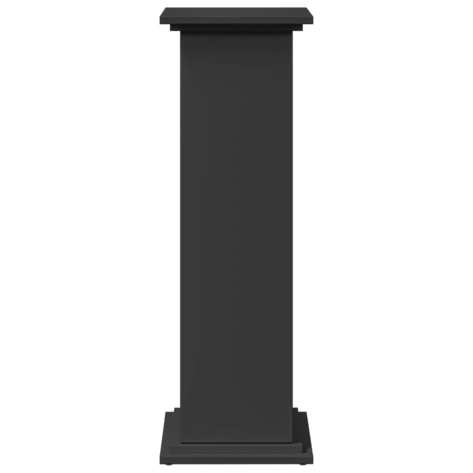 Pedestal expositor con almacenaje madera negro 31x30x90