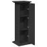 Pedestal expositor con almacenaje madera negro 31x30x90