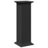 Pedestal expositor con almacenaje madera negro 31x30x90
