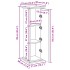 Pedestal expositor con almacenaje madera negro 31x30x90