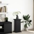 Pedestal expositor con almacenaje madera negro 31x30x60
