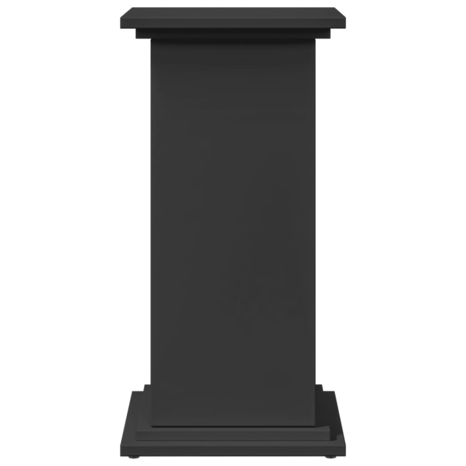 Pedestal expositor con almacenaje madera negro 31x30x60