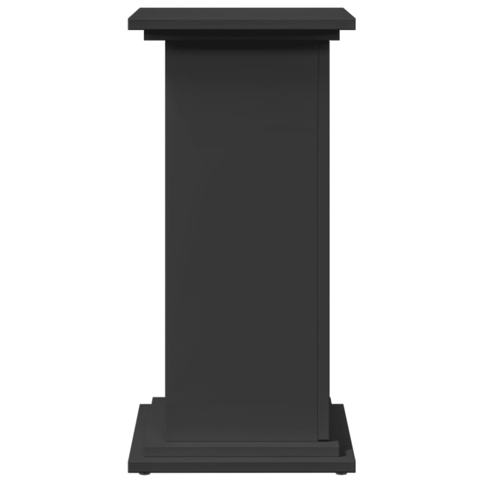 Pedestal expositor con almacenaje madera negro 31x30x60