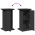 Pedestal expositor con almacenaje madera negro 31x30x60