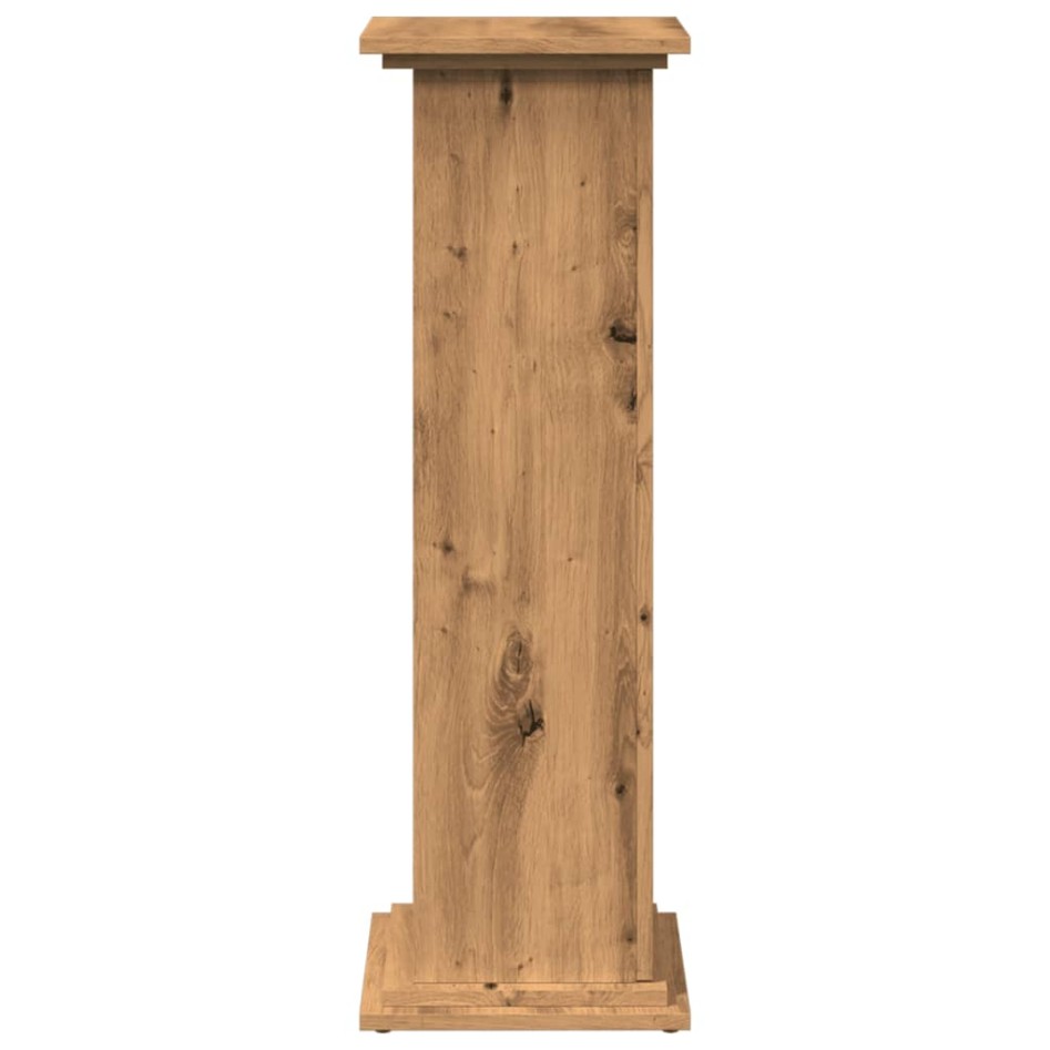 Pedestal expositor con almacenaje roble artisan 31x30x90