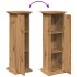 Pedestal expositor con almacenaje roble artisan 31x30x90
