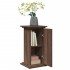 Pedestal expositor con almacenaje marrón roble 31x30x60