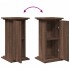 Pedestal expositor con almacenaje marrón roble 31x30x60