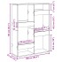 Estantería de madera de ingeniería blanca 100x33x135