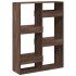 Estantería de madera de ingeniería marrón roble 100x33x135
