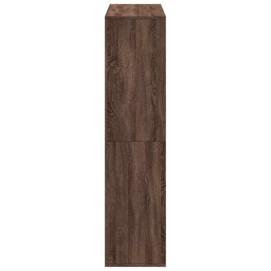 Estantería de madera de ingeniería marrón roble 100x33x135