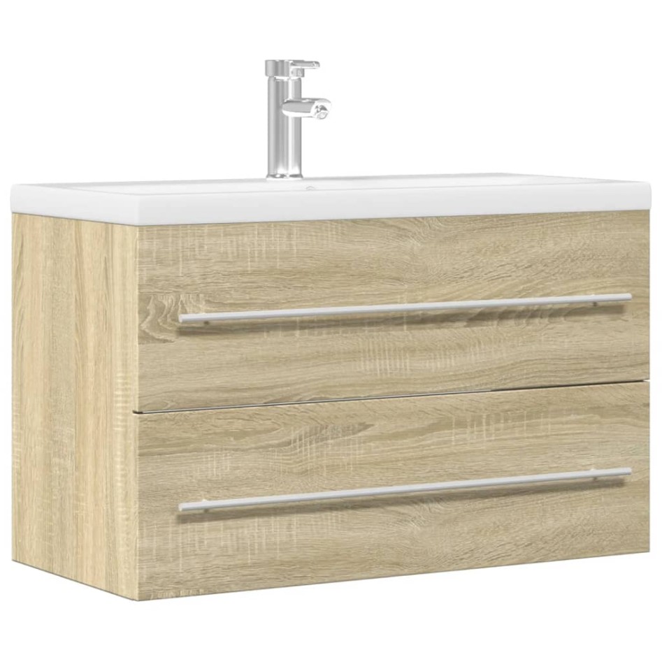 Armario para lavabo aglomerado madera envejecida 80x38,5x48
