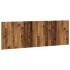 Cabecero de pared madera ingeniería envejecida 240x1,5x80