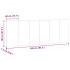 Cabecero de pared madera ingeniería envejecida 240x1,5x80