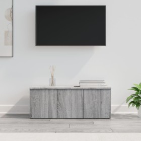 Mueble de TV madera contrachapada gris Sonoma 80x34x30