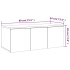 Mueble de TV madera contrachapada gris Sonoma 80x34x30