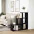 Librería divisor 3 niveles madera ingeniería negro 99x29x99
