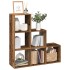 Librería divisor 3 niveles madera envejecida 99x29x99