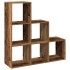 Librería divisor 3 niveles madera envejecida 99x29x99