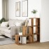 Librería divisor 3 niveles madera envejecida 99x29x99