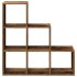 Librería divisor 3 niveles madera envejecida 99x29x99