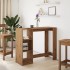 Mesa bar con estante madera roble artisian 124x46x103,5