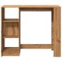Mesa bar con estante madera roble artisian 124x46x103,5
