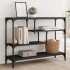 Mesa consola madera de ingeniería negra 100x30x75