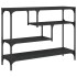 Mesa consola madera de ingeniería negra 100x30x75