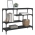 Mesa consola madera de ingeniería negra 100x30x75