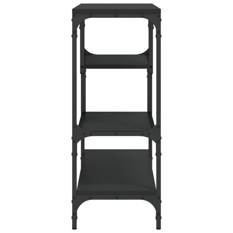 Mesa consola madera de ingeniería negra 100x30x75