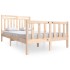 Estructura de cama de madera maciza 140x200