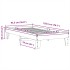 Estructura de cama sin colchón madera maciza blanca 90x190