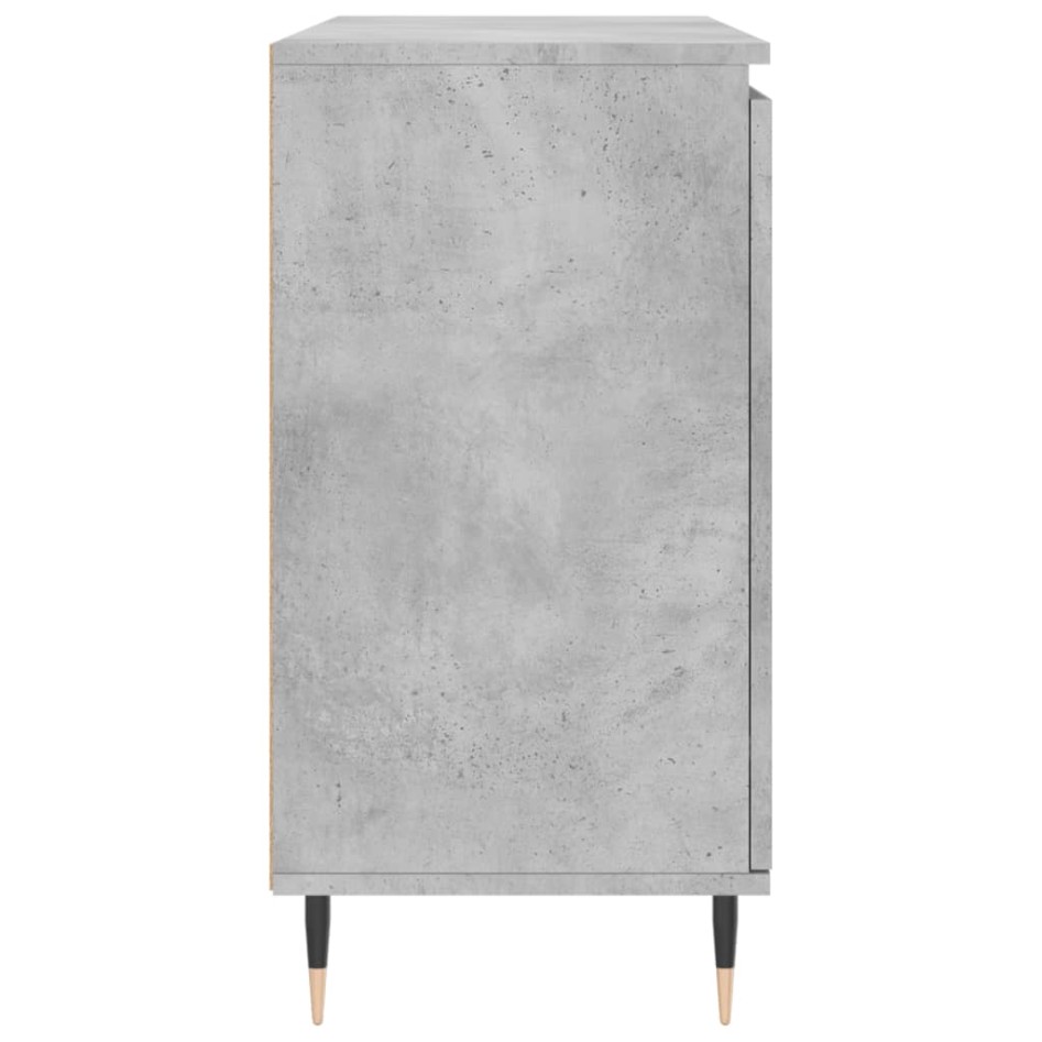 Aparador de madera de ingeniería gris hormigón 104x35x70