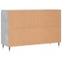Aparador de madera de ingeniería gris hormigón 104x35x70
