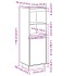 Aparador alto de madera maciza de pino 37x34x110