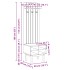 Mueble de recibidor OTTA madera maciza de pino 50x40x160