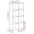 Librería divisora madera ingeniería blanco 69,5x29x137,5