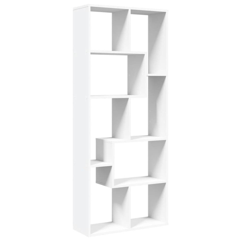 Librería divisora madera ingeniería blanca 67x25x161,5