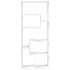 Librería divisora madera ingeniería blanca 67x25x161,5