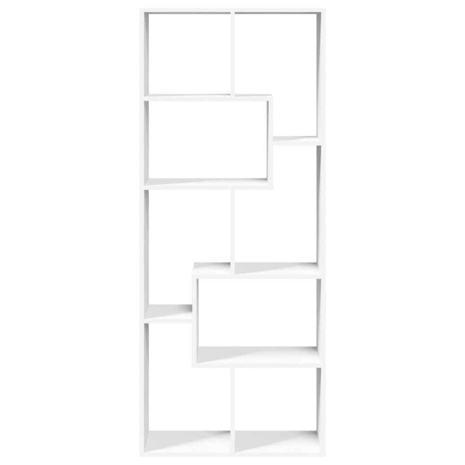 Librería divisora madera ingeniería blanca 67x25x161,5
