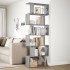 Librería divisora 6 niveles madera gris Sonoma 70x24x193