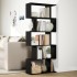 Librería divisora 5 niveles madera ingeniería negra