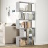 Librería divisora 5 niveles madera gris hormigón 70x24x161